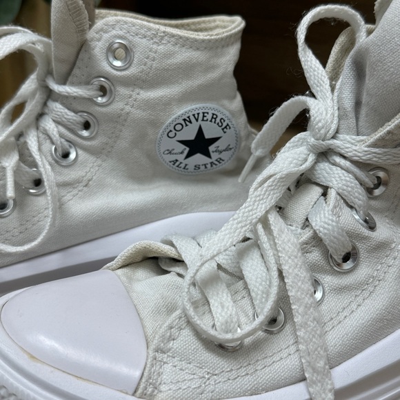 Converse Chunky Platform High Top All Star White Size 5.5 - Picture 8 of 8
